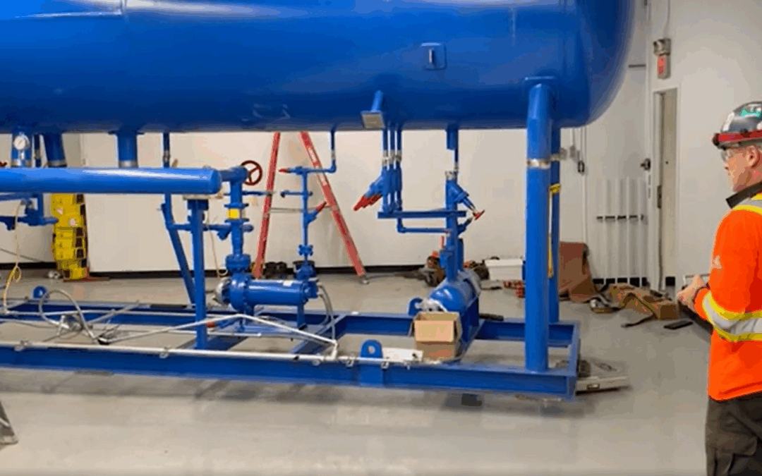 Déplacement d’un réservoir sous pression